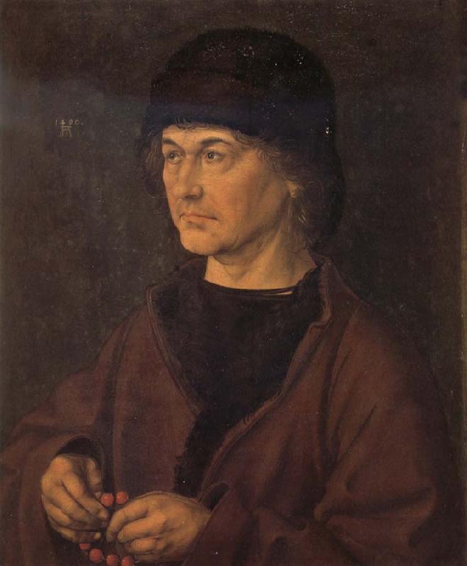 Albrecht Durer Albrech Durer the Elder with Rosary oil painting picture